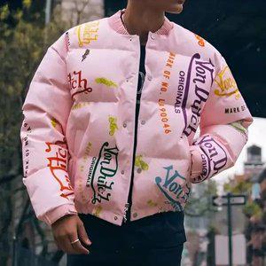 본더치 패딩 퍼프자켓 올오버 로고 프린트 점퍼 VONDUCH 관세포함