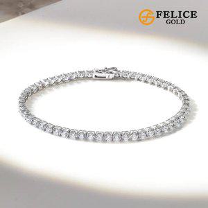 [펠리체골드] 18K 모이사나이트 테니스 팔찌