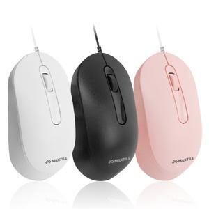 맥스틸 MO-M303U USB 저소음 유선 마우스 조용한 사무실 업무용 독서실 도서관 카페 노