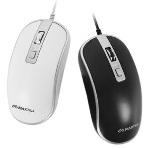맥스틸 MO-M202U USB 저소음 유선 마우스 조용한 사무실 도서관 노트북 PC 회사 업무용