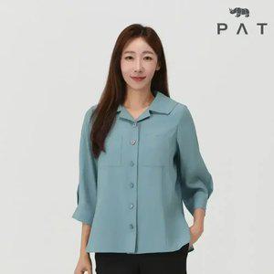 [PAT 여성] 볼륨소매 솔리드 블라우스_1J62506
