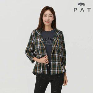 [PAT 여성] 후드 아우터형 체크 셔츠_1J61532