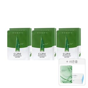 김정문알로에 큐어 더 퍼스트 솔루션 알로에 마스크팩 10매, 3개+증정(마일드 코튼 화
