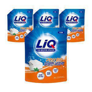 리큐 클린파워 액체세제 드럼용 2L, 4개