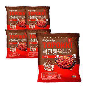 석관동 떡볶이 오리지널 매운맛, 520g, 5개
