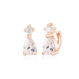 14K 트윈샤인 큐빅 귀걸이