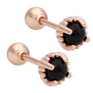 14K 골드핀 오닉스 심플 여자 데일리 피어싱 본품 하나더