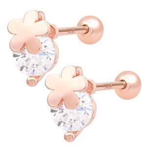 14K 골드핀 플로스 큐빅 심플 여자 데일리 피어싱 본품 하나더