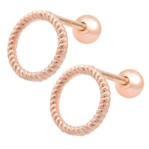 14K 골드핀 코르데 큐빅 심플 여자 데일리 피어싱 본품 하나더