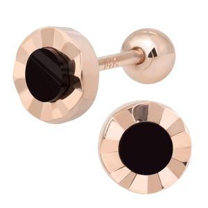 14K 골드핀 엣지 오닉스 심플 여자 데일리 피어싱 본품 하나더