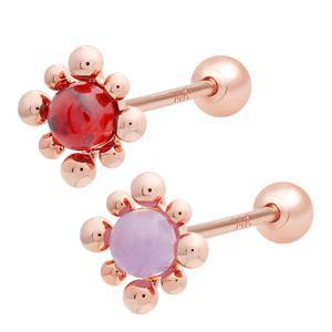 14K 골드핀 버블톡 원석 심플 데일리 베이직 피어싱 본품 하나더