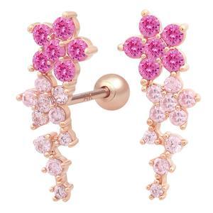 14K 골드핀 봄꽃 심플 데일리 베이직 플라워 피어싱 본품 하나더