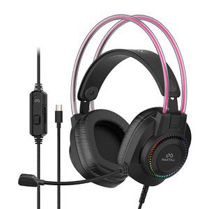 맥스틸 MO-GH300C C타입 게이밍 헤드셋 RGB LED 라이트 헤드폰 서라운드 7.1CH 모바일