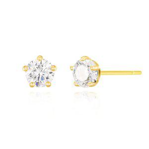14K 베이직 큐빅 귀걸이