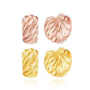 14K 크로스 쉬폰 라인 귀걸이