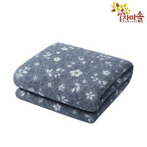 자미솔 전기요 블루 플라워 더블 180X140cm EMF인증 전자파 차단 물빨래가능 캠핑용