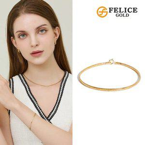 [이태리수입] 14K 럭셔리 딤프 메쉬 팔찌