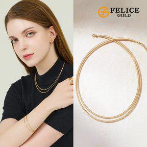 [이태리수입] 18K 스네이크 더블 목걸이