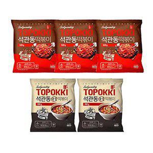 석관동 떡볶이 오리지널, 520g, 3개 + 국물떡볶이, 490g, 2개