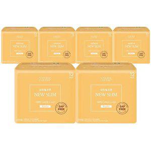 내츄럴코튼 순면 생리대 뉴슬림 중형12px6팩