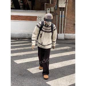 어깨넓어보이는남자노르딕 니트 어깨깡패 워셔블