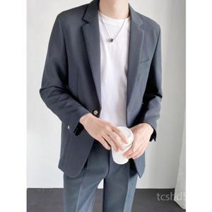 남성 여름 정장 자켓 캐주얼 구김없는 마이 검은색 빅사이즈 남자