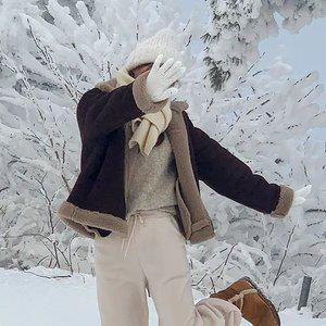 데니 탄탄 스웨이드 무스탕 자켓 겨울 여성 겨울아우터 데일리룩 데이트룩