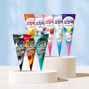 [12+12] 빙그레 요맘때콘 슈퍼콘 8종 24개 골라담기 / 플레인 스트로베리 슈팅스타 레