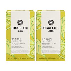 오설록 유자 얼그레이 티백, 20입, 2개