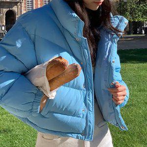 비오 숏 패딩 점퍼 겨울 여성 겨울아우터 데일리룩 데이트룩