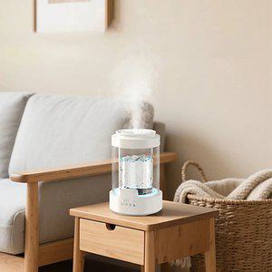 열증발 가열식 살균가습기 3L 초소음 시간타임 유리 대용량 분리형 물멍 가습기 신생아