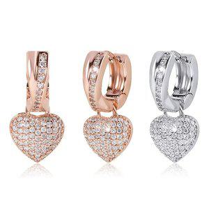 [루브르파리] 14K G.F 케이티 하트 드롭 원터치 링 귀걸이 EA2295