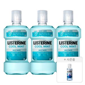 리스테린 쿨민트 마일드, 750ml, 3개 +증정(캐비티케어마일드100ml, 1개)