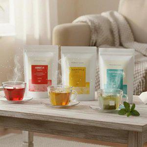 허브차 삼각티백 50T+50T 히비스커스 캐모마일티 루이보스티 페퍼민트 레몬그라스 마테