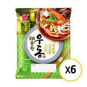한일식품 본고장 해물우동 212g x 6개