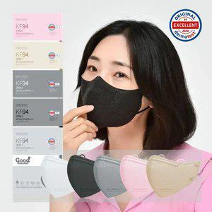 [100매] 굿매너 KF94 새부리형 마스크 중형 대형 컬러 패션 연예인마스크 (5매입)
