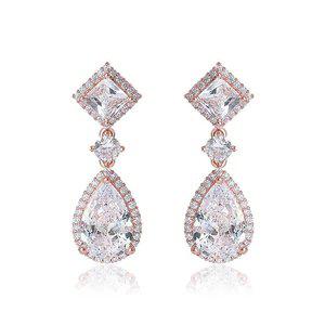 [루브르파리] 14k G.F 글라스크 크리스탈 드롭 귀걸이 EA2993