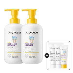 아토팜 키즈 프레쉬 2in1 샴푸 460ml 2개 GIFT) 판테놀로션23ml*2+샴푸20ml