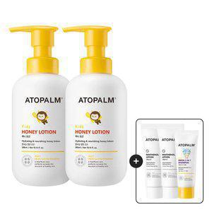아토팜 키즈 허니 로션 300ml 2개 GIFT) 판테놀로션23ml*2+샴푸20ml