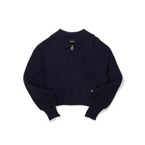 여성 크롭 하프 니트 집업 (MHUCH8056)