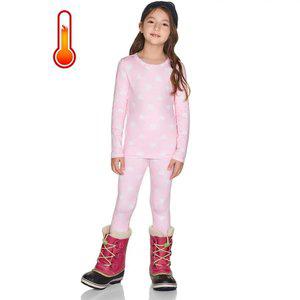 여아 기모 발열내의 보온 방한내복 상하세트 GHS405