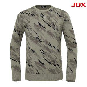 남성 등판 패턴 라운드 스웨터(X1SPU3333BE)