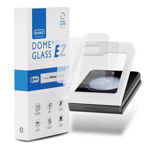 화이트스톤 돔 갤럭시 Z플립5 EZ 외부액정 강화 유리 보호 필름 케이스 호환용 2매