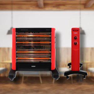 겨울 사무실 카페 야외 이동식 4단 점보 히터 안전 전기 발난로 스토브 바퀴형