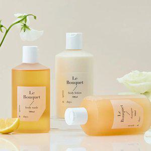 [3SET] 먼스앤데이즈 퍼퓸케어 르 부케 플로럴향 300ml(샴푸 300ml+바디워시 300ml +