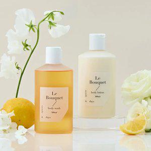 [바디SET] 먼스앤데이즈 퍼퓸케어 르 부케 플로럴향 (바디워시 300ml+바디로션 300ml)