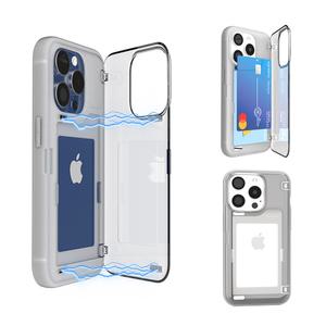 아이폰15 플러스 프로 맥스 누니가 클리어 투명 마그네틱 카드 도어 범퍼 케이스 자석