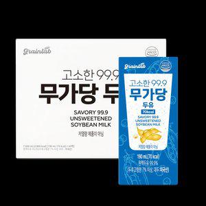 그레인랩 고소한99.9 무가당두유 190ml, 40입, 1개