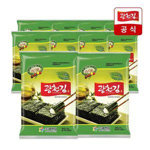 [광천김] 올리브유 녹차 재래전장김 25g 10봉