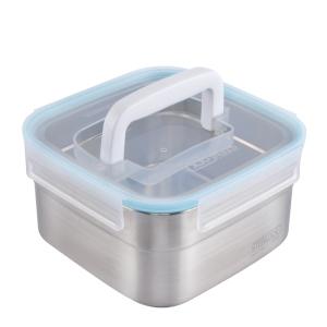 스텐락 국산 스텐밀폐용기 스텐김치통 퓨어 정사각핸디 1호 3.0L